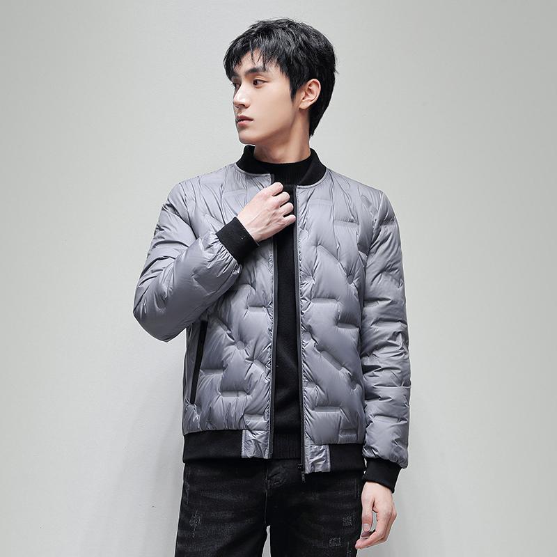 Outdoor High-quality Fitness Running High-quality Laminated Feather Jacket Comfortable and Breathable Men's Warm Baseball Jacket