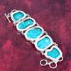 Turquoise Slice Bracelet, Charming Gemstone 925 Solid Sterling Silver Natural Jewelry, Handmade Adjustable Bracelet Jewelry For Her