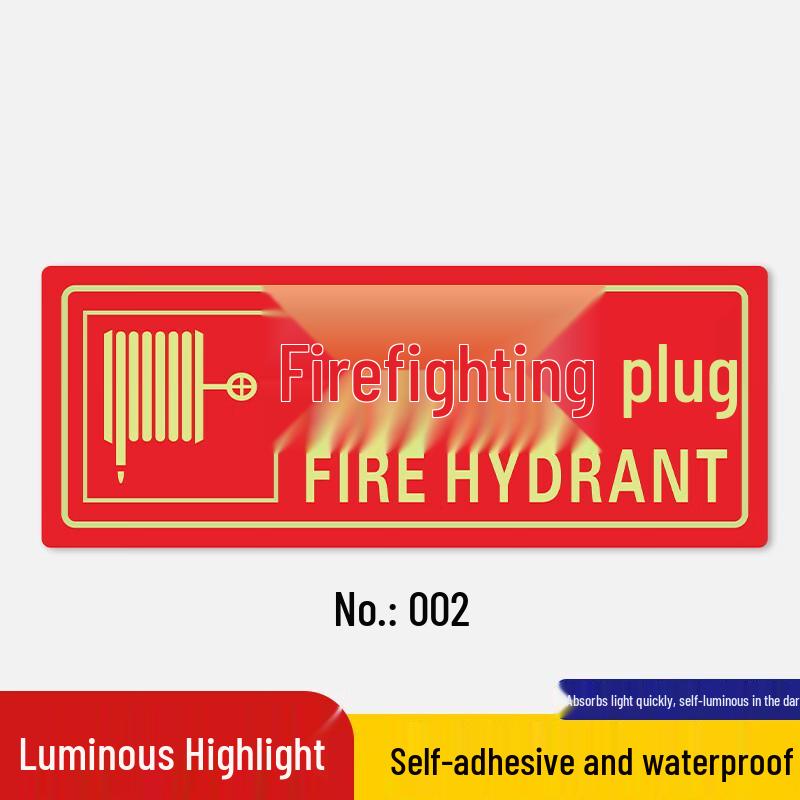 WEZHO Glow-in-Dark No Smoking Wall Decals with Fire Hydrant Graphic (15-Pack)