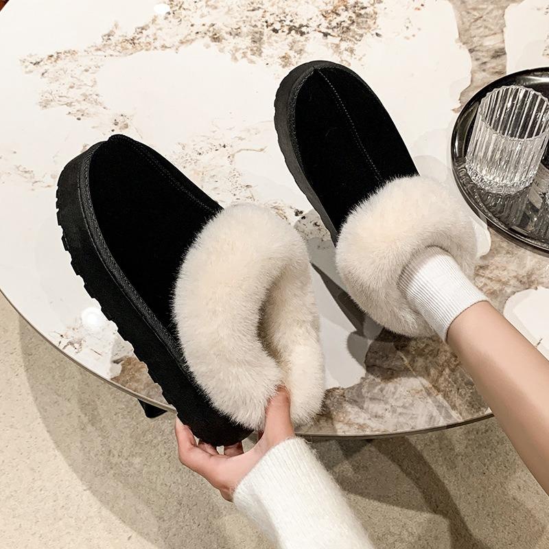 Mao Mao Snow Boots Women Wear In Winter, New Thick-soled Heightening Mao Mao Shoes, Piled and Thickened Warm Short Cotton Shoes