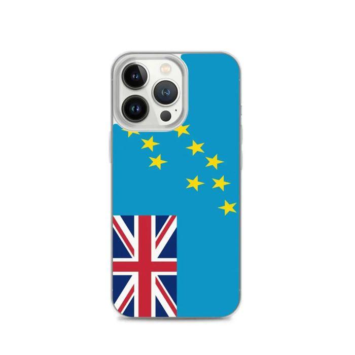 Coque iPhone - Tuvalu - Drapeau - Souple - Multicolore - Compatible iPhone 13 Pro