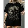 Trendy Street Dark Gothic Women's T-shirt Summer New Style Suitable for Both Men and Women Retro Trendy T-shirt