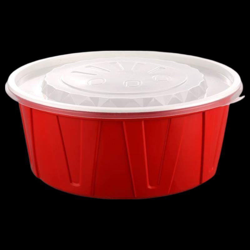 Disposable Thickened Round Food Containers (3000ml)