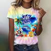 Summer Gradient Print Tshirt For Women Butterfly Pattern Tops Fashion Casual Loose T Shirt Oversized Short Sleeve Aesthetic Clot