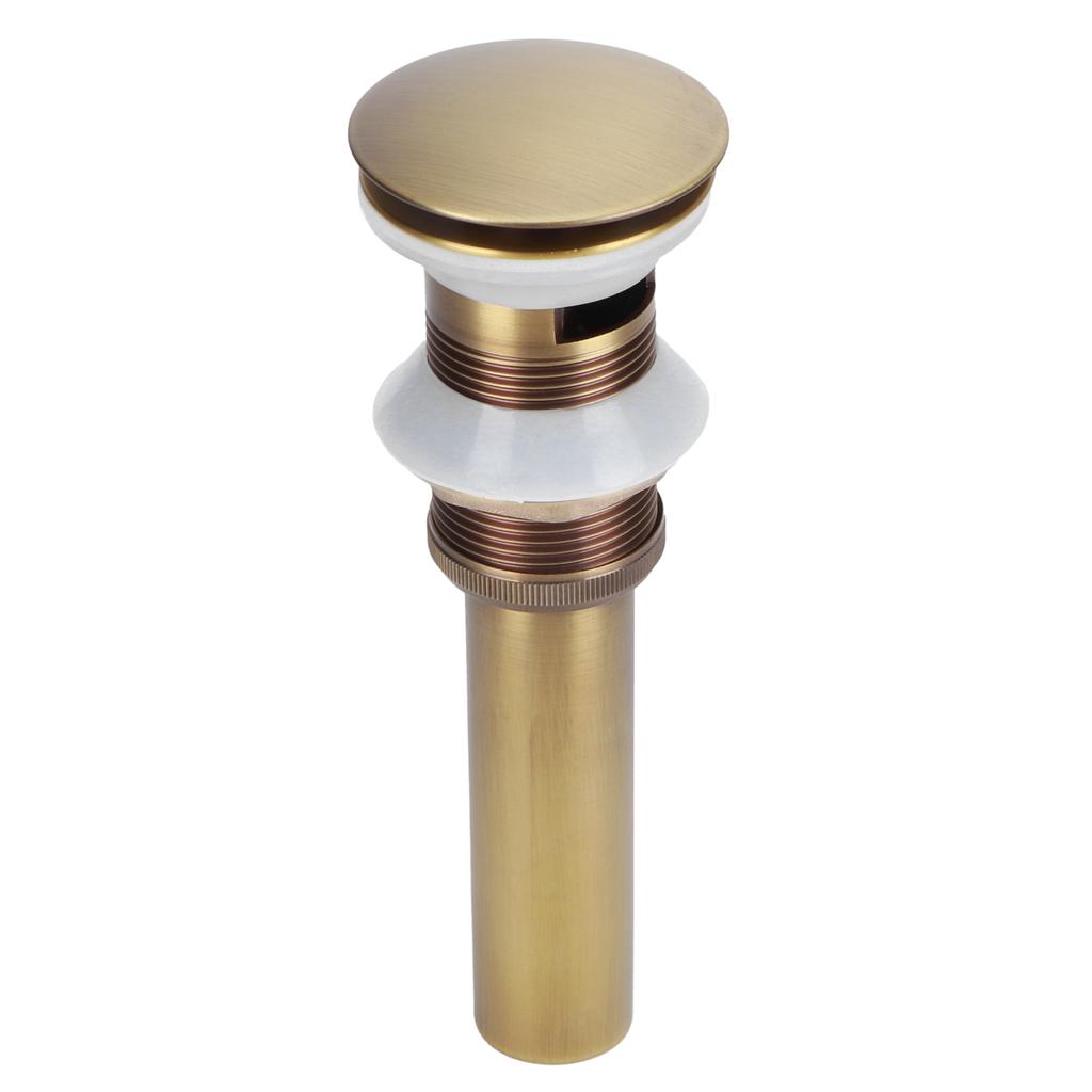 Brass Popup Drain Stopper Bathroom Basin Sink Draining Without Overflow AccessoryAntique Big