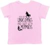 Ride with Unicorns & Swim with Mermaids Girls Kids Childrens T-Shirt
