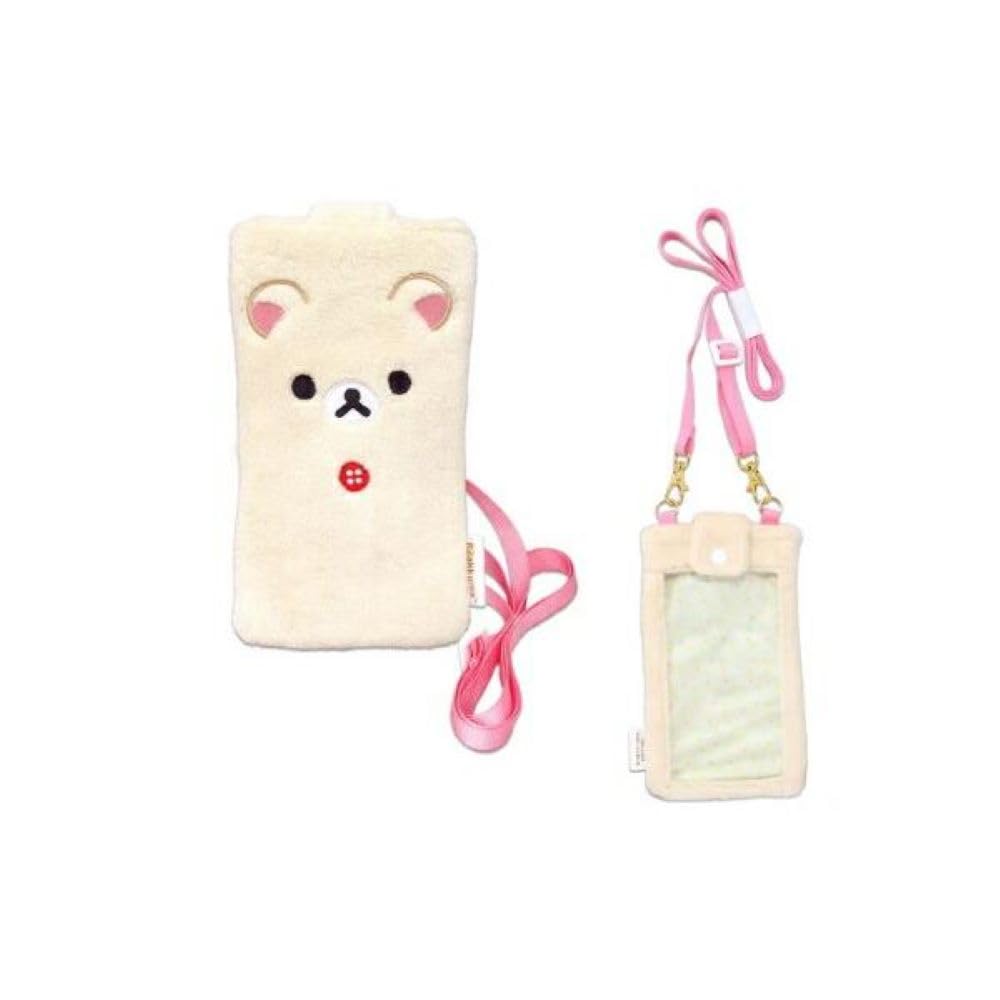 Naitou Design Fluffy Smartphone Pouch Korilakkuma, Ages 6+, Dimensions: Approx. 11cm W X 2cm D X 19.5cm H