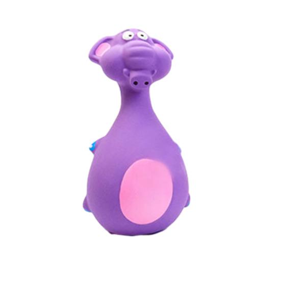 

Латексная игрушка для собак Животное Пищащая собачья жевательная игрушка Игрушка для щенков при прорезывании зубов для агрессивных грызунов Чистка зубов Игра в аппорт фиолетовый