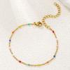 Bohemia Fashion Stainless Steel Handmade Chain Colorful Dripping Oil Necklace for Women Collar Chain Jewelry Accessories Gifts