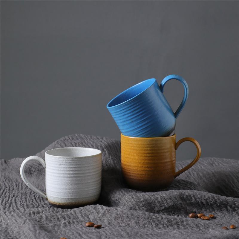 Retro Ceramic Coffee Cup High Value Couple Water Cup Coarse Pottery Afternoon Tea Hot Cup