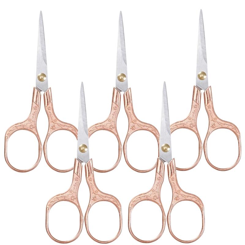 1-5Pcs Stainless Steel Vintage Scissors Sewing Fabric Cutter Embroidery Tailor Thread Scissor Tools for Sewing Shears Small