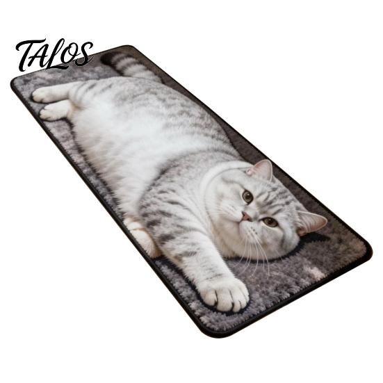 Non-slip Backing Carpet Cute Cat Shape Bathroom Rug, 3D Simulation Modeling, Soft Imitation Cashmere Rug Absorbent Floor Mat, Decorative Mat for Home