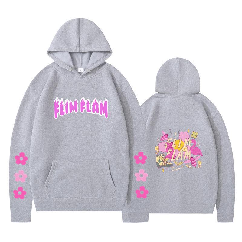 2024 Unisex Casual Plus-Size Hooded Pullover S серый