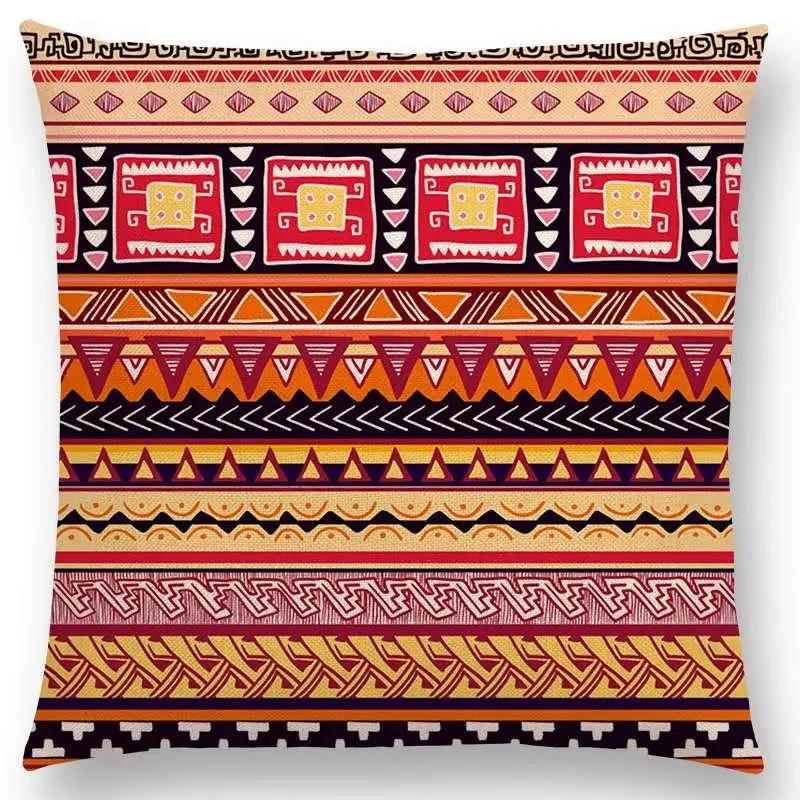Newest Bohemia Cushion Cover Vintage Pattern Ethnic Striped Navajo Arrow Sofa Throw Pillow Case