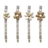 Baby Pacifier Clip Chain Lovely Flower Toddlers Crib Pendant Decors Pacifiers Holder Strap Rope for Newborns Infants