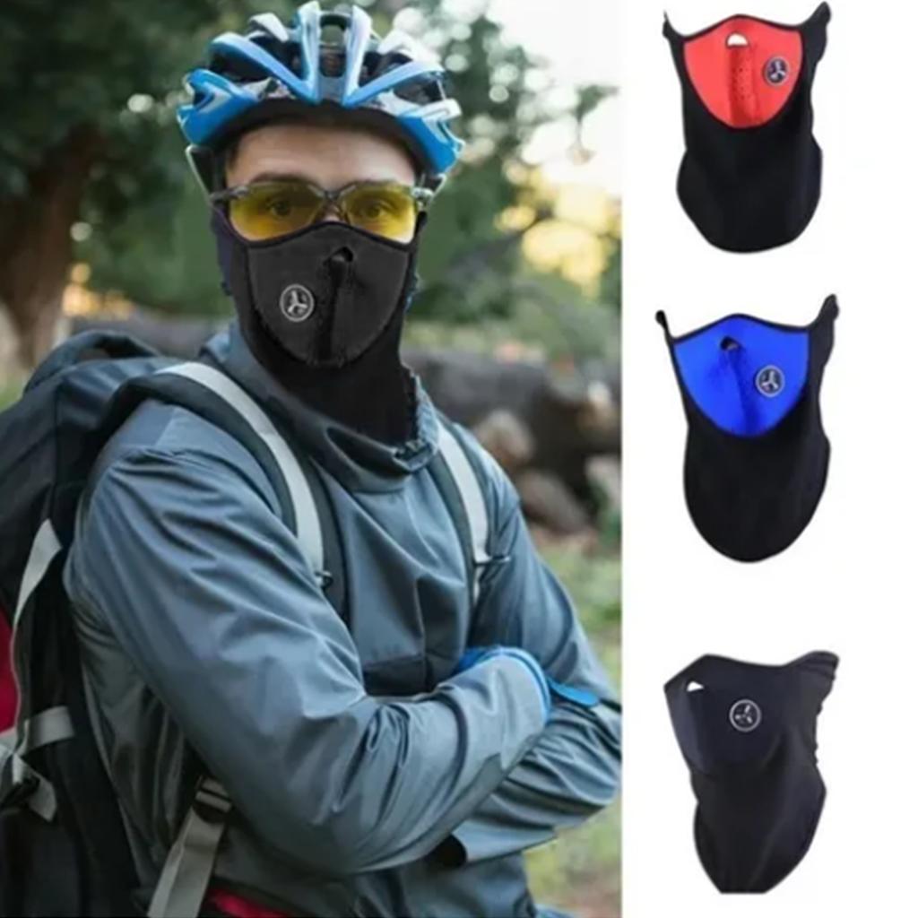 Face Cover Breathable Comfortable Headgear Sun Protective Neck Scarf for Riding Outdoor Black