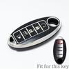 For Nissan Leaf Micra Qashqai J11 J10 X Trail T32 Versa Note Patrol Key Fob Cover 5 Buttons TPU Car Key Case Cover Accessories
