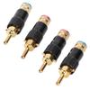Preffair BA1410 Banana Plugs 24K Gold Plated HIFI Banana Speaker Plug for Audio and Video Receiver and Sound Systems