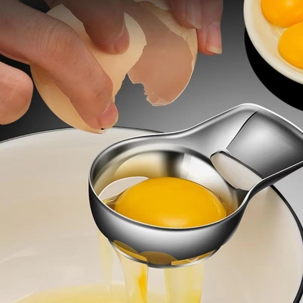 Professional Egg Yolk Filter Stainless Steel Egg White Divider Egg Yolk Separator Spoon  Kitchen