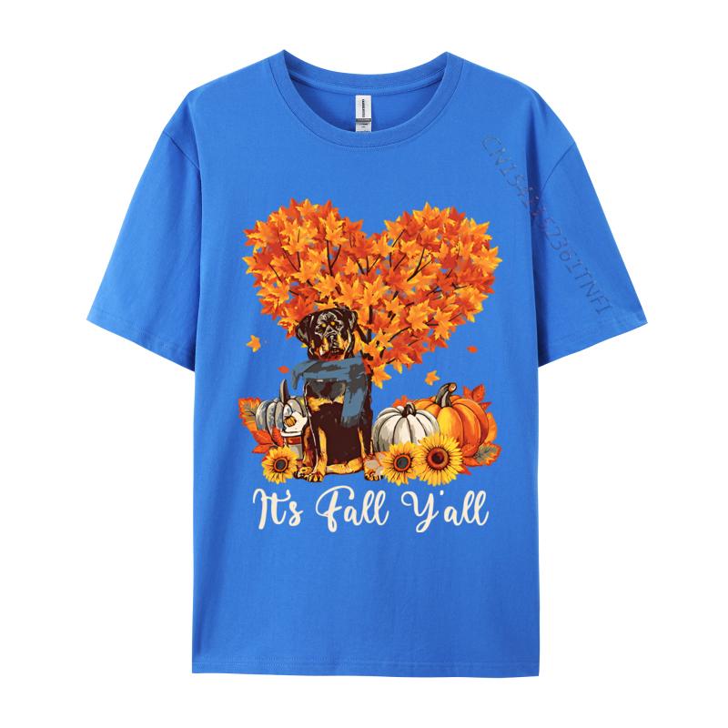 Its Fall Yall Rottweiler Lovers Thank Tshirt England Style Top Tshirts Cotton Men Tops Shirts T Shirts For Men