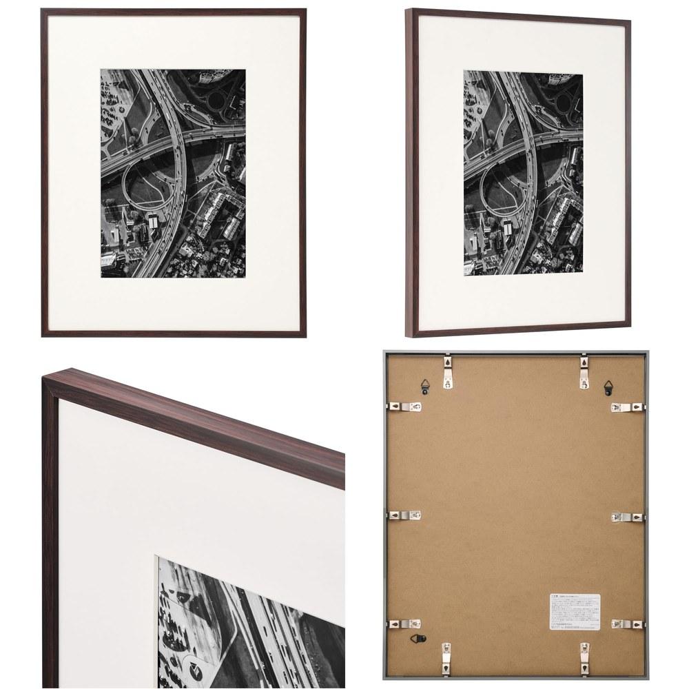 Hakuba ZERO Frame GA-01 A4 Size Brown Photo Frame Acrylic Panel Resin Lightweight Slim Rod Wide Mat FZGA01-A4BR 4977187496932