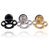 WKOUD Punk Stainless Steel Stud Earrings For Men Women Gothic Rockets Arrow Finger Cool Prevent Allergy Gold Black Puncture