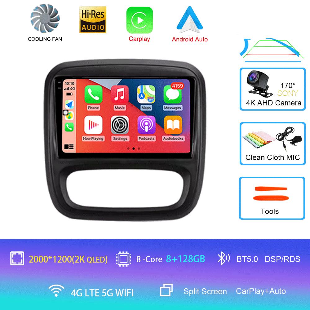 Android 12 Car Radio GPS for Renault Traffic 3 2014 - 2021 Opel Vivaro B 2014 - 2018 Multimedia Video Player Navigation Carplay