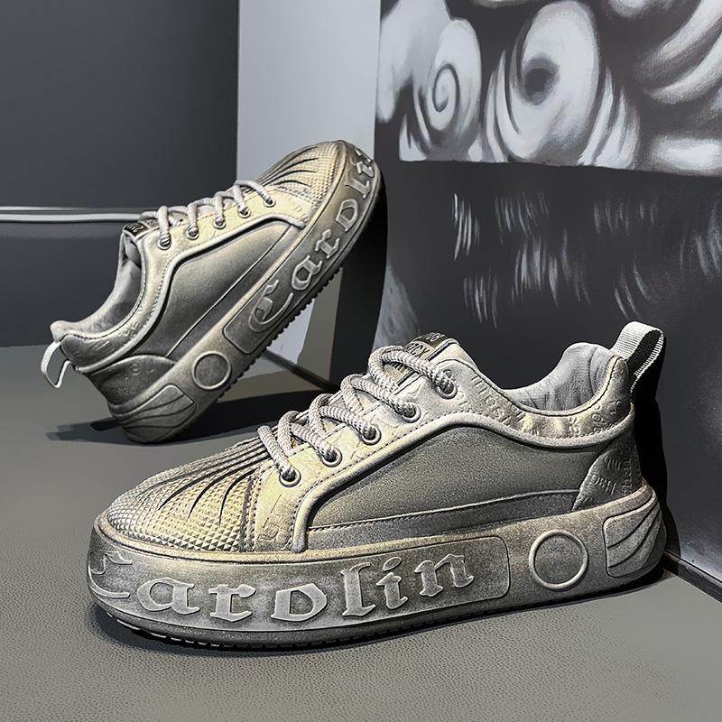 Fashion Handmade Mens Casual Shoes Thick Bottom Male Skateboard Footwear Street Style Vulcanize Shoes Stylish Tenis Masculino Sneakers