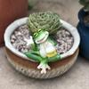Frog Figurine Plant Hanger Decorations For Pots, Miniature Frog Statue Outdoor Women Gifts Frog Garden Decor Planter Pot Hugger