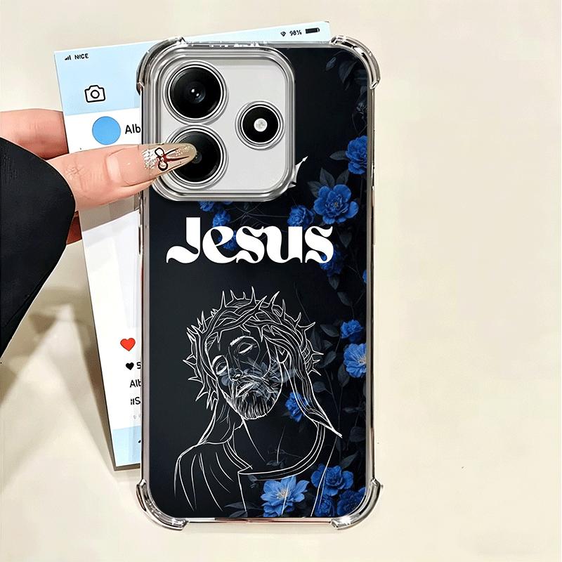 God Jesus Pray Cross Bible Plating Phone Case For Xiaomi Poco X5 X6 X7 X8 Pro Max F8 Ultra F7 M8 M7 M5S Redmi 15C 15 14C 13C 13