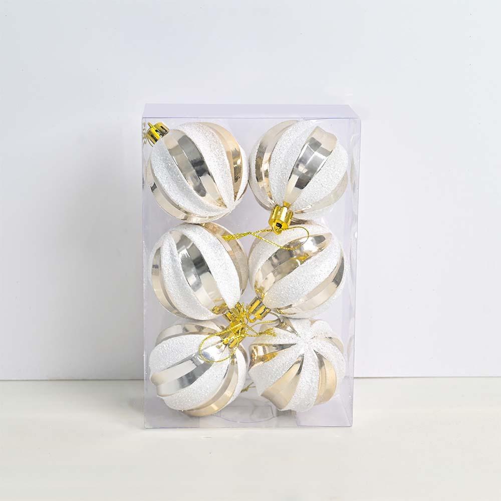 6pcs Plastic Painted Christmas Balls Pendant Merry Christmas Decor  Merry Christmas Decoration