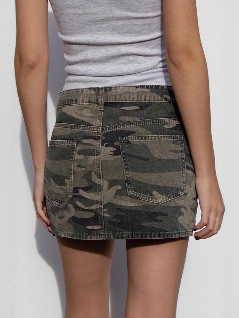 Slanke Casual Elastische Dames Denim Minirok - Gewassen Nieuwe Stijl 2026