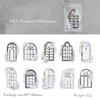 Journamm 10pcs/pack Flowers Window Stickers Laser Silver Decor Junk Journal DIY Srapbooking Aesthetics Stationery PET Stickers