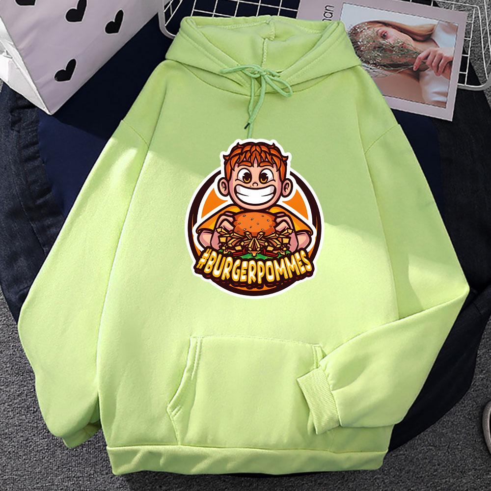 Printing Clothes Burgerpommes Icrimax Hoodies Moletom Masculino Winter Long Sleeve Men/Women Sweatshirts Cartoon Graphic Hoodie
