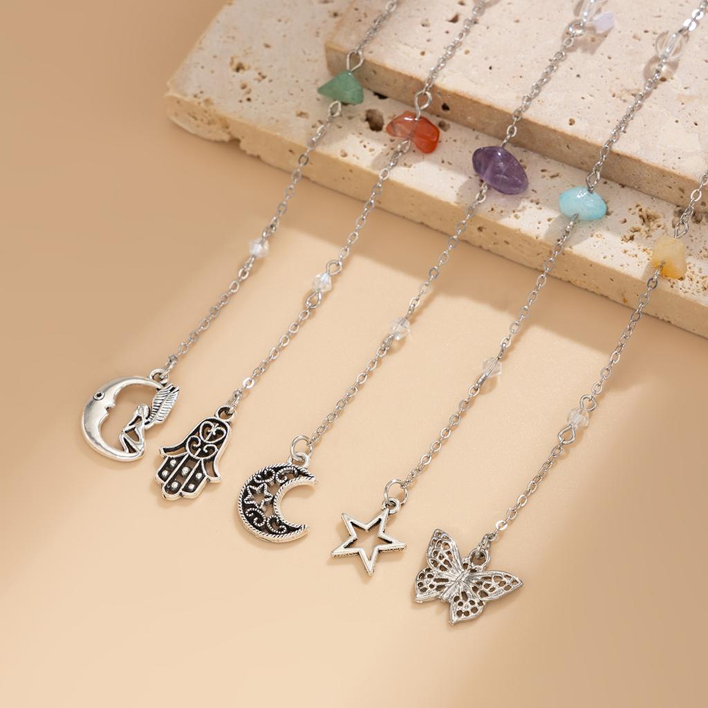 Accessories Multivariate Star Moon Tassel Conch Pastoral Butterfly Simple Long Gravel Hair Chain Accessories Women