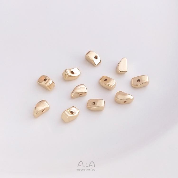 Margele Neregulate din Piatră Liberă Placate cu Aur de 14K și Mărgele din Folie de Aur pentru Confecționarea Bijuteriilor DIY