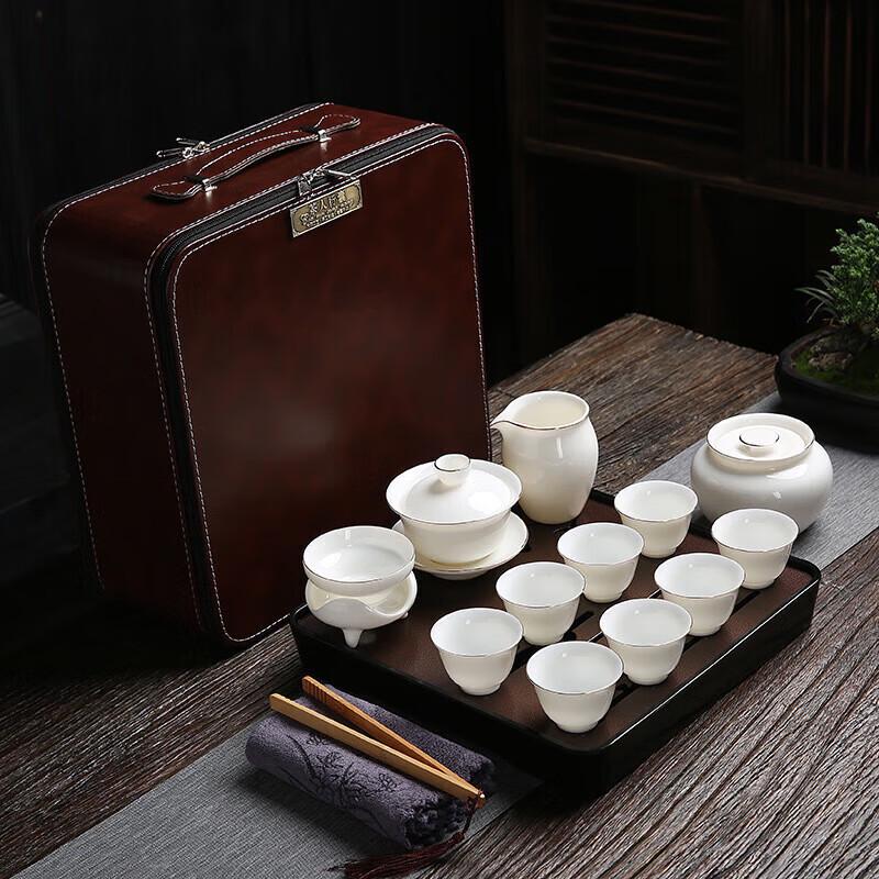 Chaxun White Porcelain Travel Tea Set