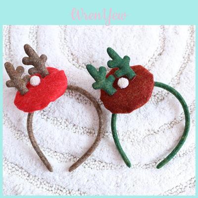 Christmas Deer Headband With Glitter Antlers For Holiday Party Decor And Celebrations
