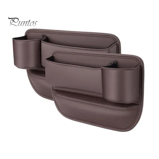 

Подстаканник из искусственной кожи для автомобиля, сумка для зазора между сиденьями, органайзер для заполнения зазоров между сиденьями с подстаканником для воды, сумка для хранения зазоров между сиденьями с подстаканником double sided коричневый