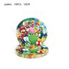 Super Mario Birthday Party SuppliesSet-Theme Inclusive Balloons Cake Topper BannerTableware Paper Plates & Napkins for Christmas