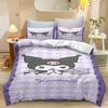 Kuromi Cartoon Quilt Cover Pink Purple Girls Gift Duvet Comforter Warmth Children's Bedroom Bedding
