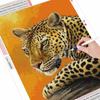 Vollständige quadratische Diamant-Kunst-Sets Tier Diamantstickerei Kreuzstich Leopard 5D DIY Mosaik Verkauf Wandkunst
