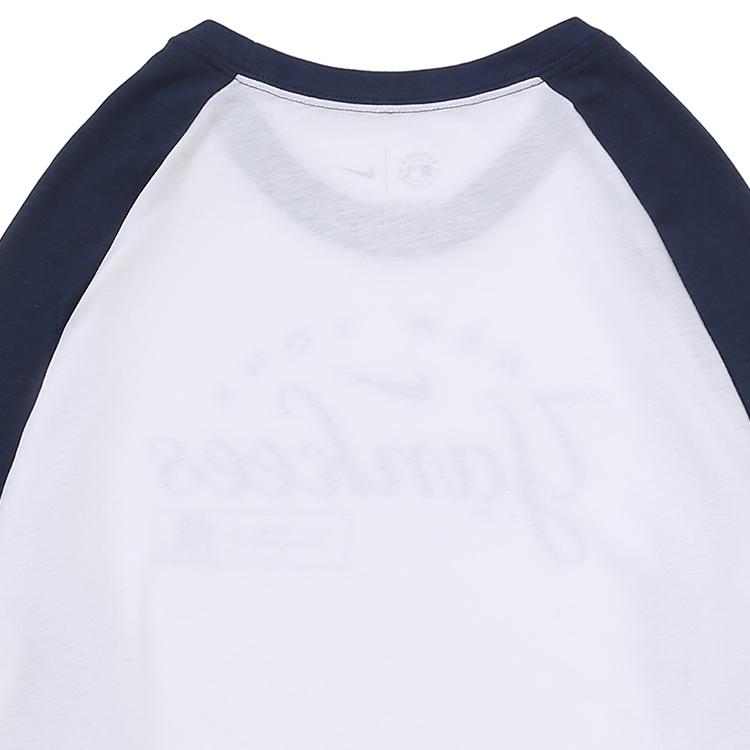 Nike X MLB Collaboration Kids New York Yankees Letter Logo Color Block Casual Long Sleeve T-Shirt Kids Tops White 3Z3B7SBHA-NYY