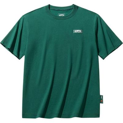 Casual Loose Comfortable Versatile Round Neck Breathable Simple Short Sleeve T-Shirt Men Tops Diary-Green 152528134-2