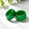 Elegante Anello pollice in giada unisex - Accessorio di lusso verde piccante e secco