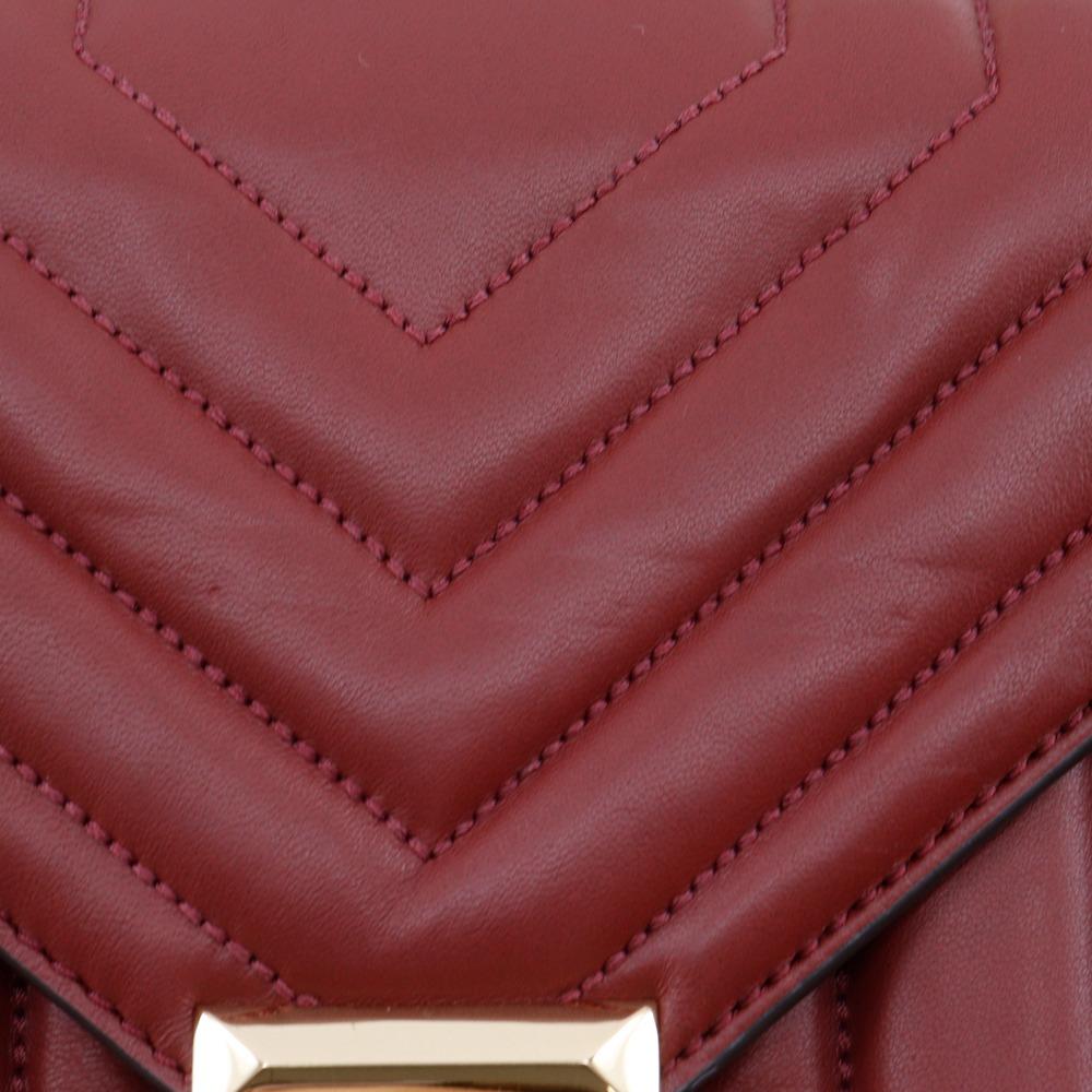 Michael Kors Whitney Shoulder Bag 30F8GXIL3T ChainShoulder Red Calfskin Women Used