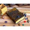 Handmade Leather Journal Book of Shadows with Loc Handmade Pepar Antique Book of Spell the Magik Circle of Life For Traveling Sketchbook