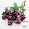 7-Head Snowflake Rose Silk Stem - Soft Decor for Hotel Lobby or Shopping Mall Festive Atmosphere