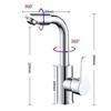 Bathroom Faucets 360° Rotate Faucet Single Handle Hot And Cold Water Mixer Tap Stainless Steel Bathroom Kitchen Sink Faucet