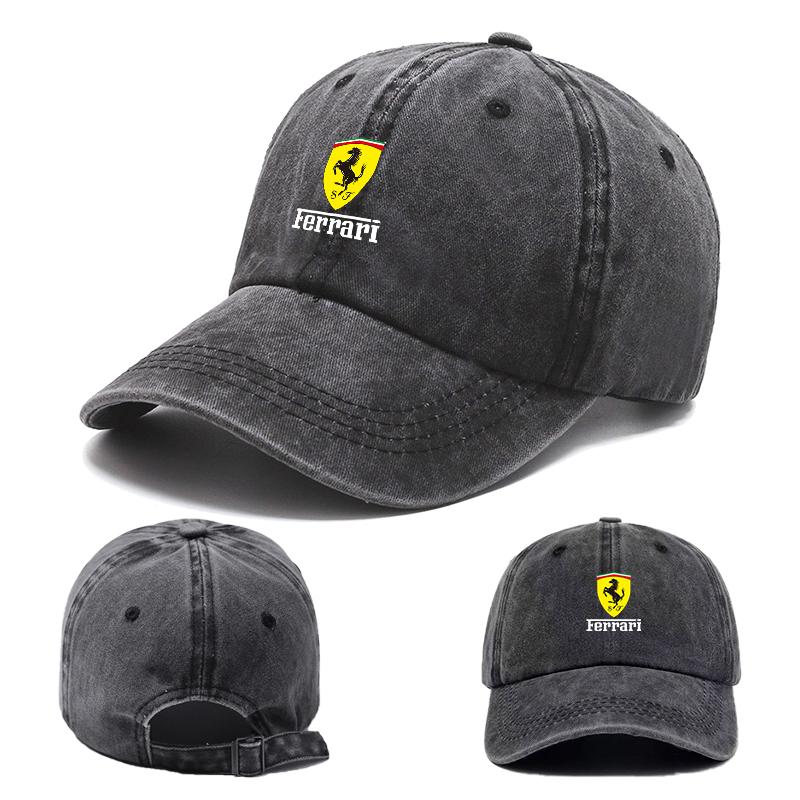 Adjustable Ferrari Emblems Baseball Cap Outdoor Sports Sun Visor Hat For Ferrari Roma 488 Portofino F8 F12 Spider SF90 Superfast